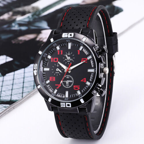 Men's Business Quartz Watch Casual Fashion Analog Wristwatch PU Leather Band - Photo 1/14