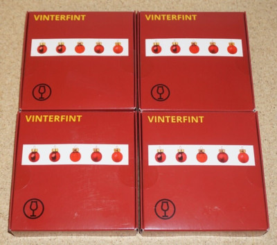 (4 Set) IKEA VINTERFINT Ornament 25 Pack 3/4'' Red 405.534.14 New Mini Ornaments