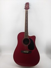 Jasmine Es35cwr Acoustic Electric Guitar Red W/ Case