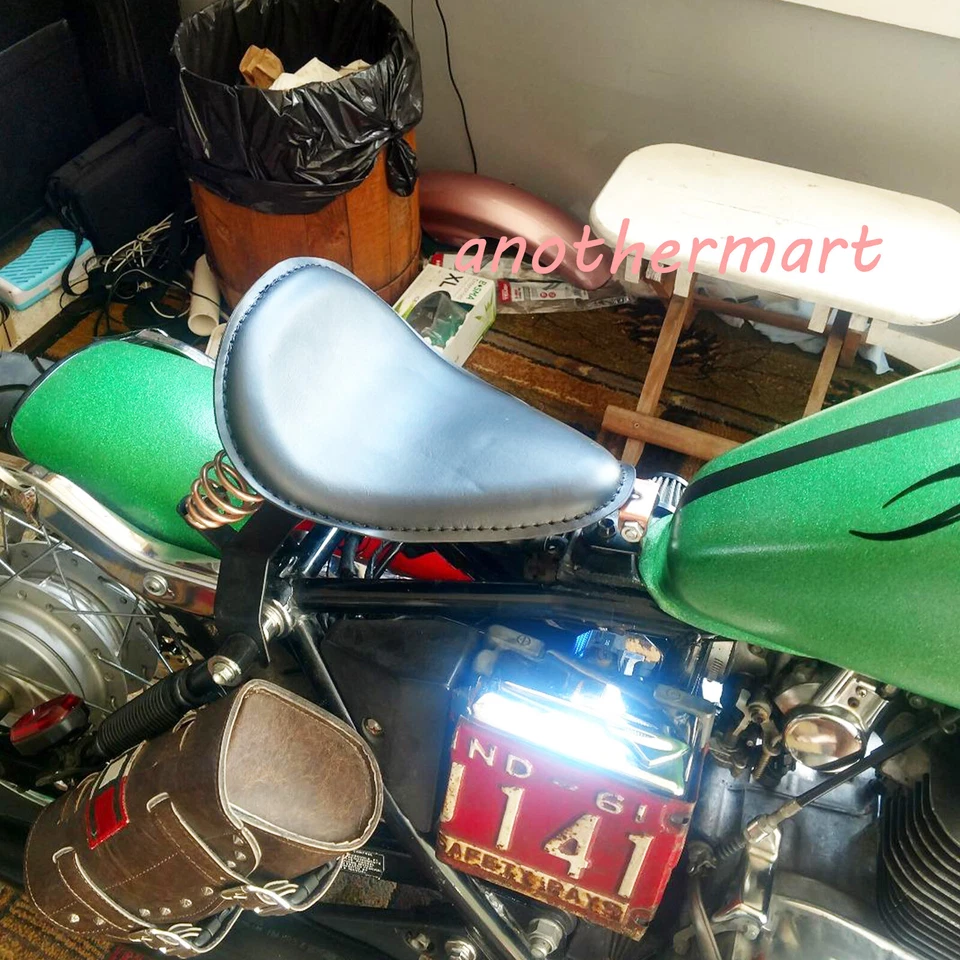 Black Motorcycle Solo Spring Seat Bracket Kit For Honda Shadow VT600CD VT700C - Image 3 of 4