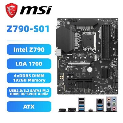 MSI Intel Z790 Motherboard Z790-S01 LGA1700 DDR5 for 12/13/14th Intel Core i9/i7 | eBay MSI Intel Z790 Motherboard Z790-S01 LGA1700 DDR5 for 12/13/14th Intel Core i9/i7 | eBay