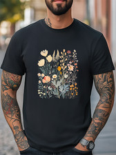 Flowers Nature Graphic Unisex T-Shirt Women Men Trendy Tee Fashion Casual Tee