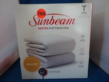 Sunbeam Heated Mattress Pad Twin Size Quilted 10 Settings NEW  Please Read