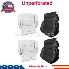 Driver Passenger Bottom Leather Seat Cover Foam Pad Blk For 15-19 Silverado 1500