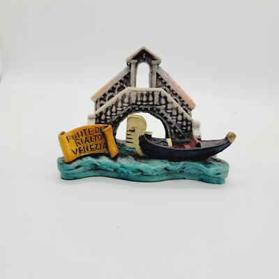 Vintage Giovanni Moro Veneza Miniature Ponte Di Rialto Venezia