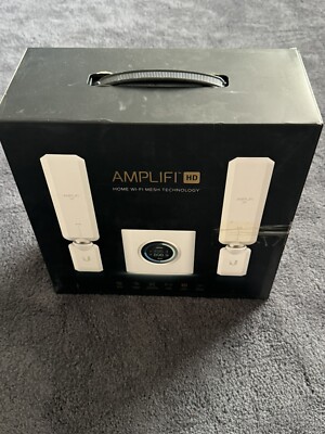 Ubiquiti AMPLIFI HD mit 2 Mesh Repeatern, WLAN Router Set Wi-Fi (UK Stecker)