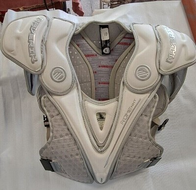 Lacrosse Shoulder Protector-NOS-Maverik Rome, Shark Gel Sz.MSilver/Grey1/2 PR$18