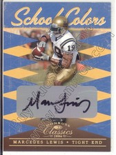 marcedes lewis rc rookie draft auto autograph ucla bruins college #/25 2006