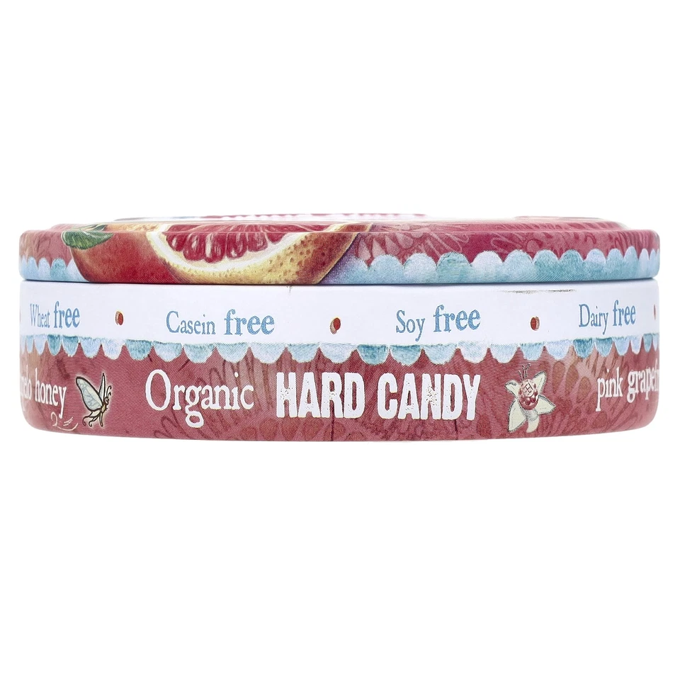 Caramelo duro orgánico, pomelo rosa y miel de tupelo, 2 oz (57 g) Foto 3 de 4