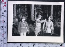 WW2 Era Soldiers Possible Field Promotion Military BW Photo Snapshot