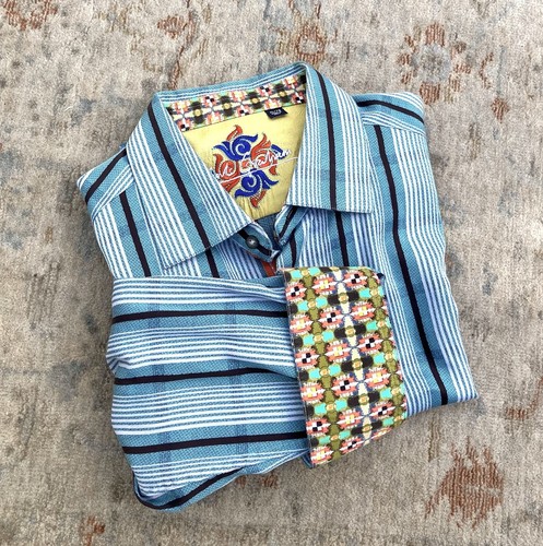 Robert Graham Langarmhemd gestreift Flip Cuff Gr. XL