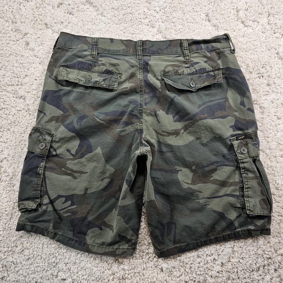 Pantalones Cortos Lee Cargo Camuflaje Caza Senderismo Aire Libre Y2K Talla 36 36x10.5 Foto 2 de 4