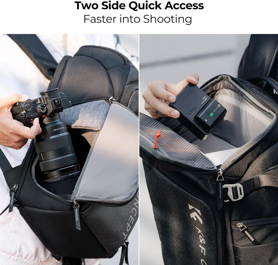 K&F CONCEPT Camera Backpack for Photographers 25L Large Dslr Waterproof Bag - Image 4 of 4