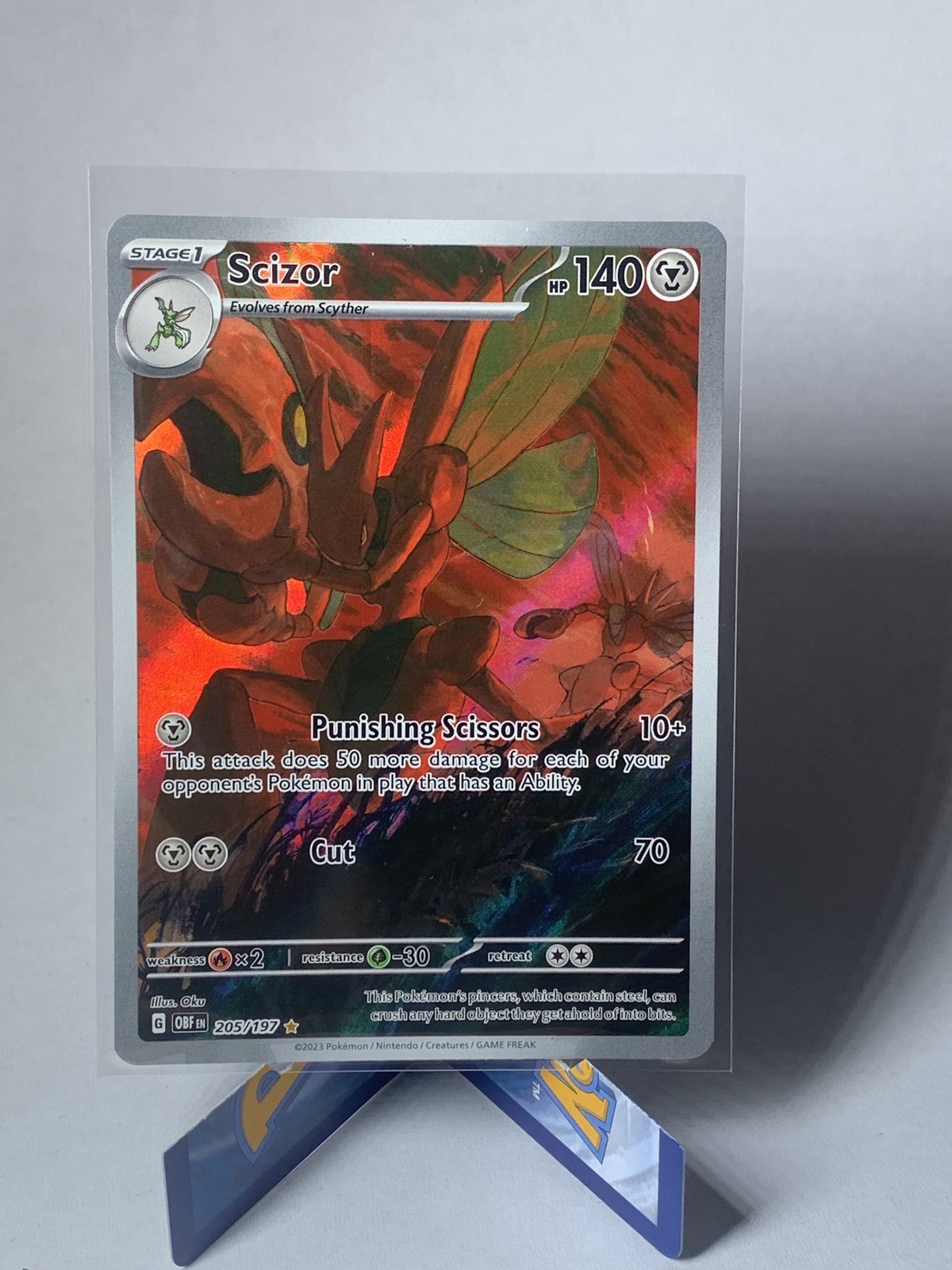 NM Scizor 205/197 Scarlet and Violet Obsidian Flames Illustration Rare