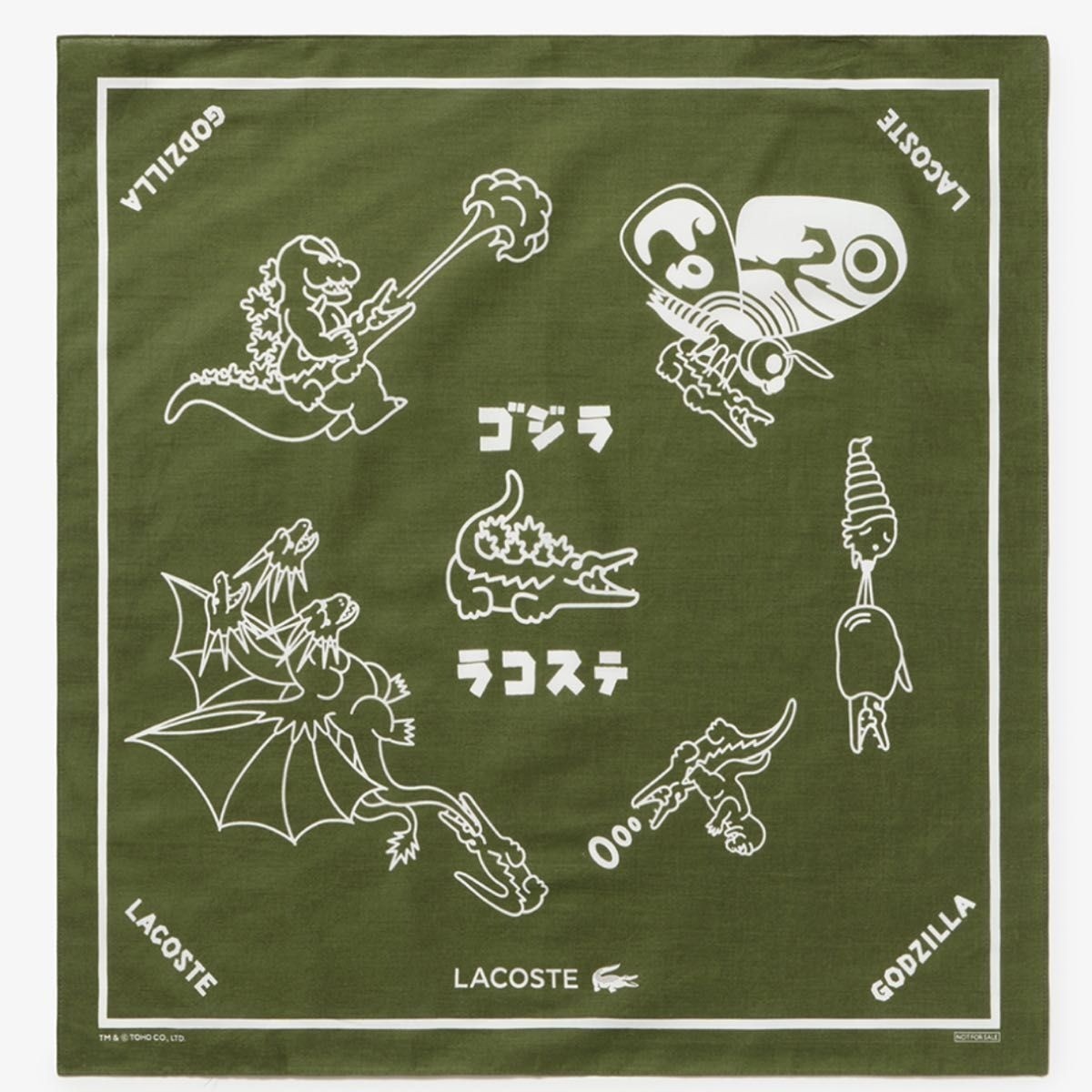 Godzilla x LACOSTE Collab Cap + Bandana Set My Lacoste Art Program