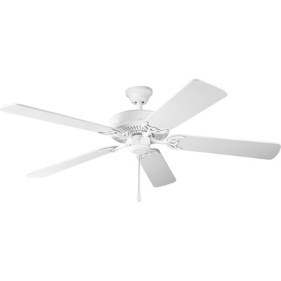 Progress Lighting AirPro Builder 52-in White Ceiling Fan with (5) White Blades