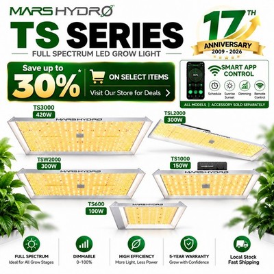 2026 Mars Hydro 100W/150W/300W/450 LED Grow Light Full Spectrum for Indoor Plant