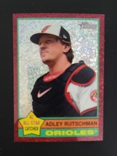 2025 Topps Heritage - Adley Rutschman #294 Chrome Burgundy Sparkle Refractor