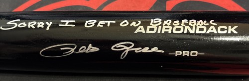 Bate Rawlings negro autografiado por Pete Rose “Lo siento, apuesto al béisbol” - Certificado de autenticidad JSA