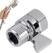 Shower Hose Shut Off Valve, Shower Head Flow Restrictor, G1/2 Brass In-Line