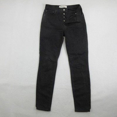 Reformation Women Serena High Rise Skinny Jeans 26 Argentine Faded Black Stretch