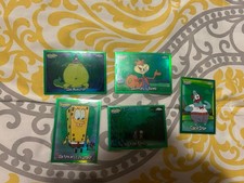 Topps Chrome SpongeBob Lot Of 5 Kelp Green Refractors