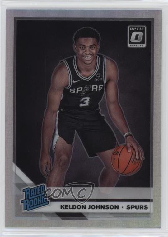2019-20 Panini Donruss Optic Rated Rookie Holo Prizm Keldon Johnson #186 10xc