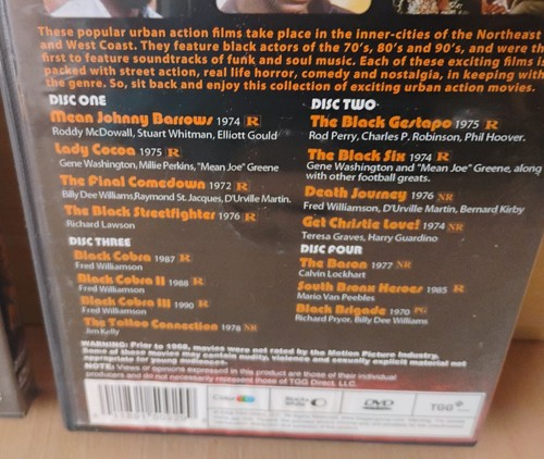 BLAXPLOITATION 5 DVD Collector Sets SUPER CLEAN DVD's 16 movies EX - Picture 3 of 6