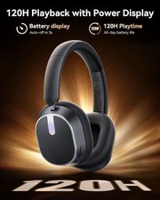 Active Noise Cancelling Headphones,120H Playtime Bluetooth 6.0 Wireless Headphon