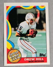 Topps 1989 1000 Yard Club Drew Hill #11 Houston Oilers NFL Football Card
