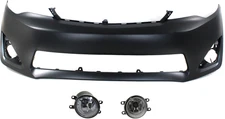 Fits CAMRY 12-14 FRONT BUMPER COVER, Primed, 3-pc kit, with Fog Lights