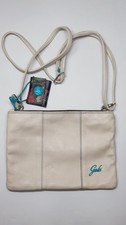 Beyonce Gabs Borsa a tracolla in pelle, bianco sporco, 24x17 cm.