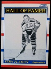 1990-91 Score Fern Flaman Class Of 1990 Hall Of Fame #357 Boston/Toronto Defense