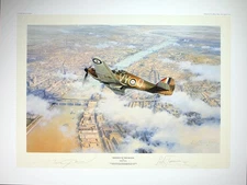 Robert Taylor DEFENCE OF THE REALM WW II LE Art Print SIGNED PETER TOWNSEND 1991