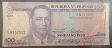 2000 Philippines 100 Piso P184e, EW152511, sigs Estrada & Buenaventura. 