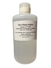 1 Quart/32 oz SILVER SOLUTION, Silver Electroplating solution, Industrial Grade
