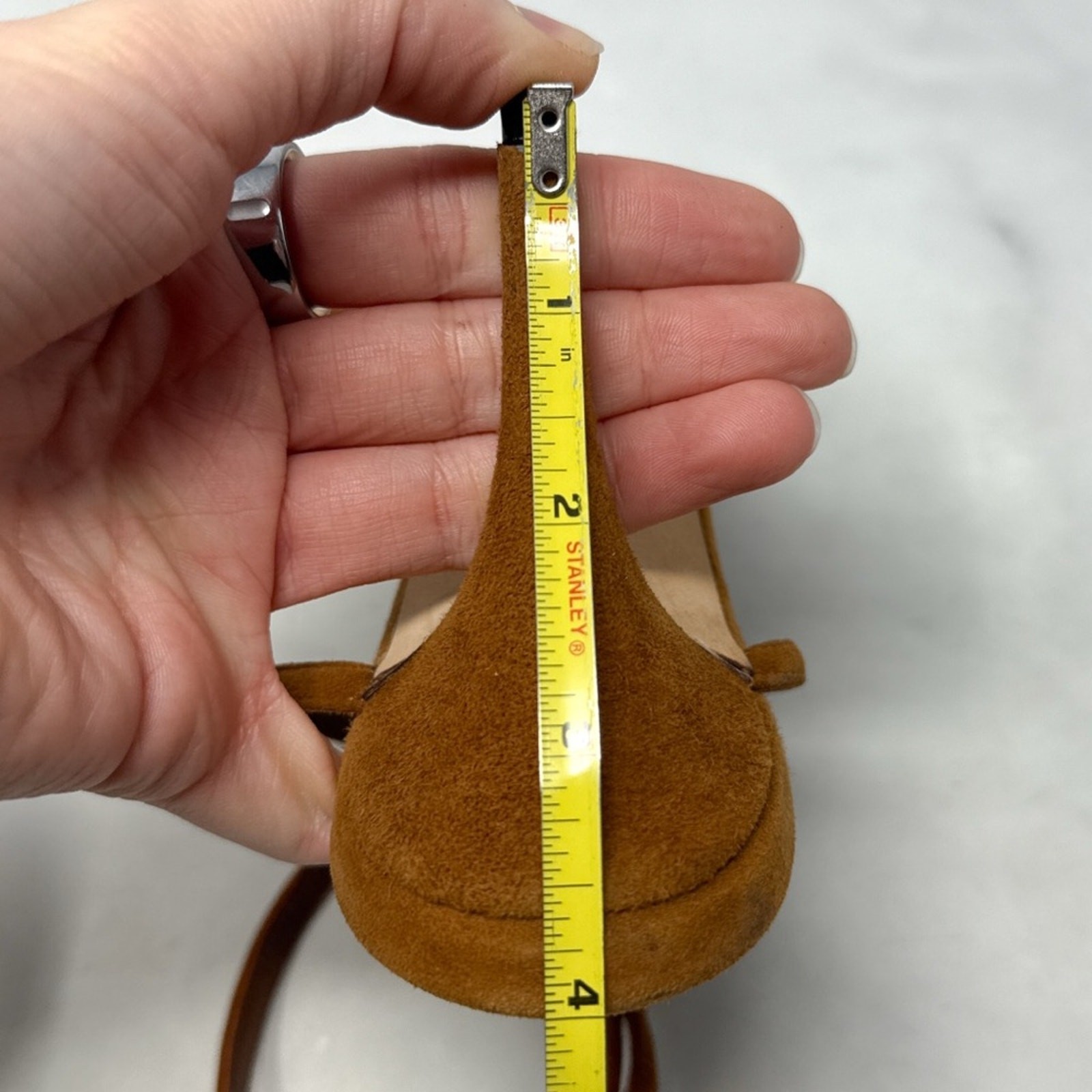 GUCCI Vintage Y2K Milady Bamboo Suede Strappy Sandal Heels Brown Designer 7.5 thumbnail 11