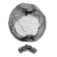 5x Black Slumber Hair Net  Thicker Black Sleep In Hair Net Elasticated edge