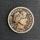 US COINS: 1900 S Silver BARBER Dime (San Francisco) F