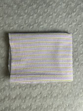 Carter's Pink Orange White Stripes Baby Receiving Blanket Flannel Thin Cotton