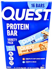 Quest Protein Bar Variety Pack 16 Count x 2.12 Oz EXP 12/2026