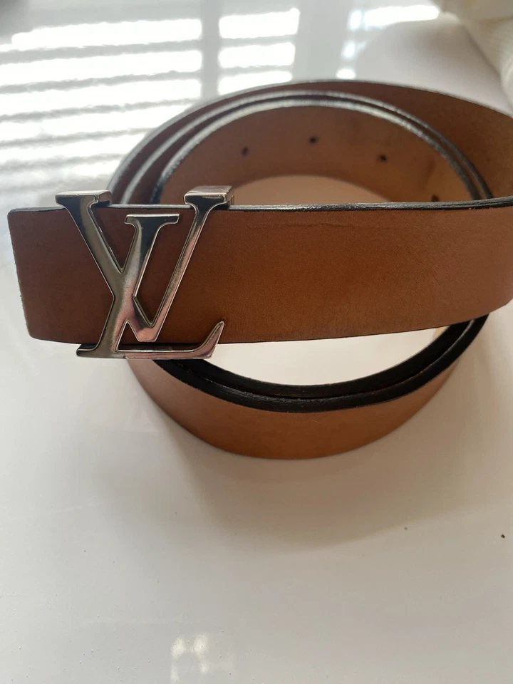 Louis Vuitton Damengürtel Braun Leder mit silberner Metallschnalle - Bild 1 von 3