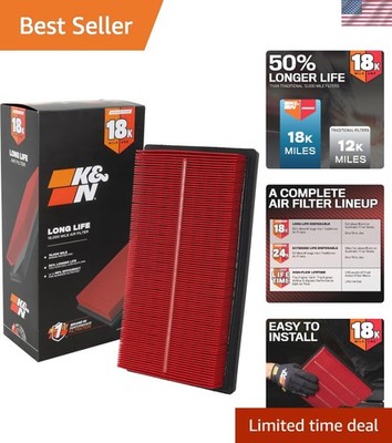 Effective 18K Engine Air Filter for Toyota/Jeep/Fiat: K&N Quality Assurance
