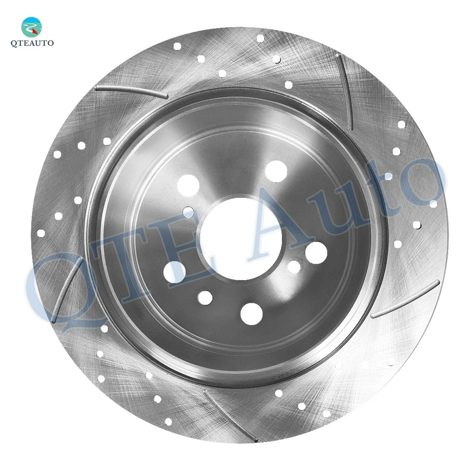 Rear 269mm Drilled Slotted Brake Disc Rotors For 2004-2006 Lexus ES330 - Image 2 of 4