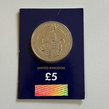 2018 BLACK BULL OF CLARENCE £5 POUND COIN QUEENS BEASTS BRILLIANT UNCIRCULATED