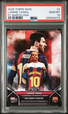 PSA10 2025-2026 TOPPS NOW FC BARCELONA 2 LAMINE YAMAL | eBay