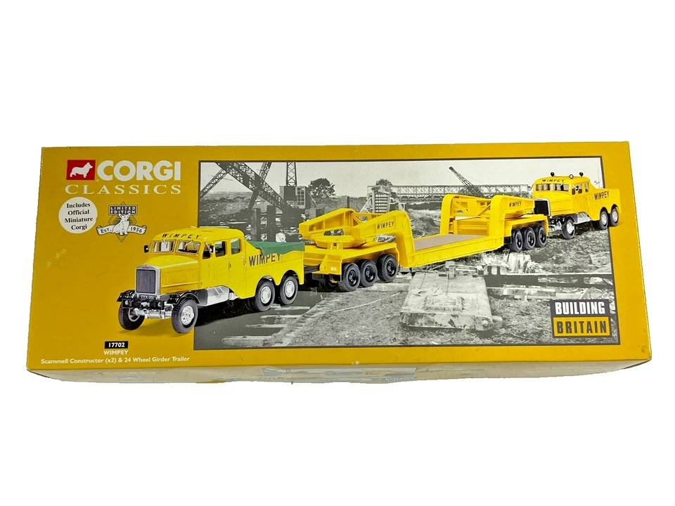 Corgi 17702 Heavy Haulage 1:50 Scale WIMPEY BUILDING BRITAIN SET Boxed RARE - Image 4 of 4