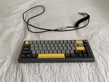 EPOMAKER EK68 Wired 65% Layout Mechanical Gaming Keyboard yellow and gray