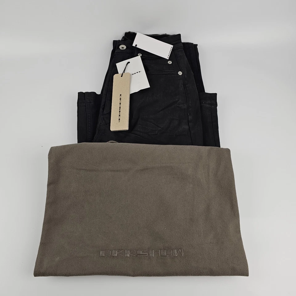 Calça RICK OWENS CONCORDIANS Bolan Bootcut Preta Nova e Autêntica - Imagem 2 de 4