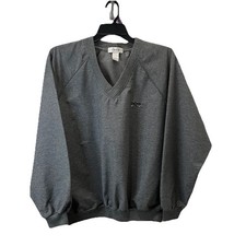 Izod Golf Golfwear Gray V Neck Pullover Windbreaker Jacket Performance Mens Sz M